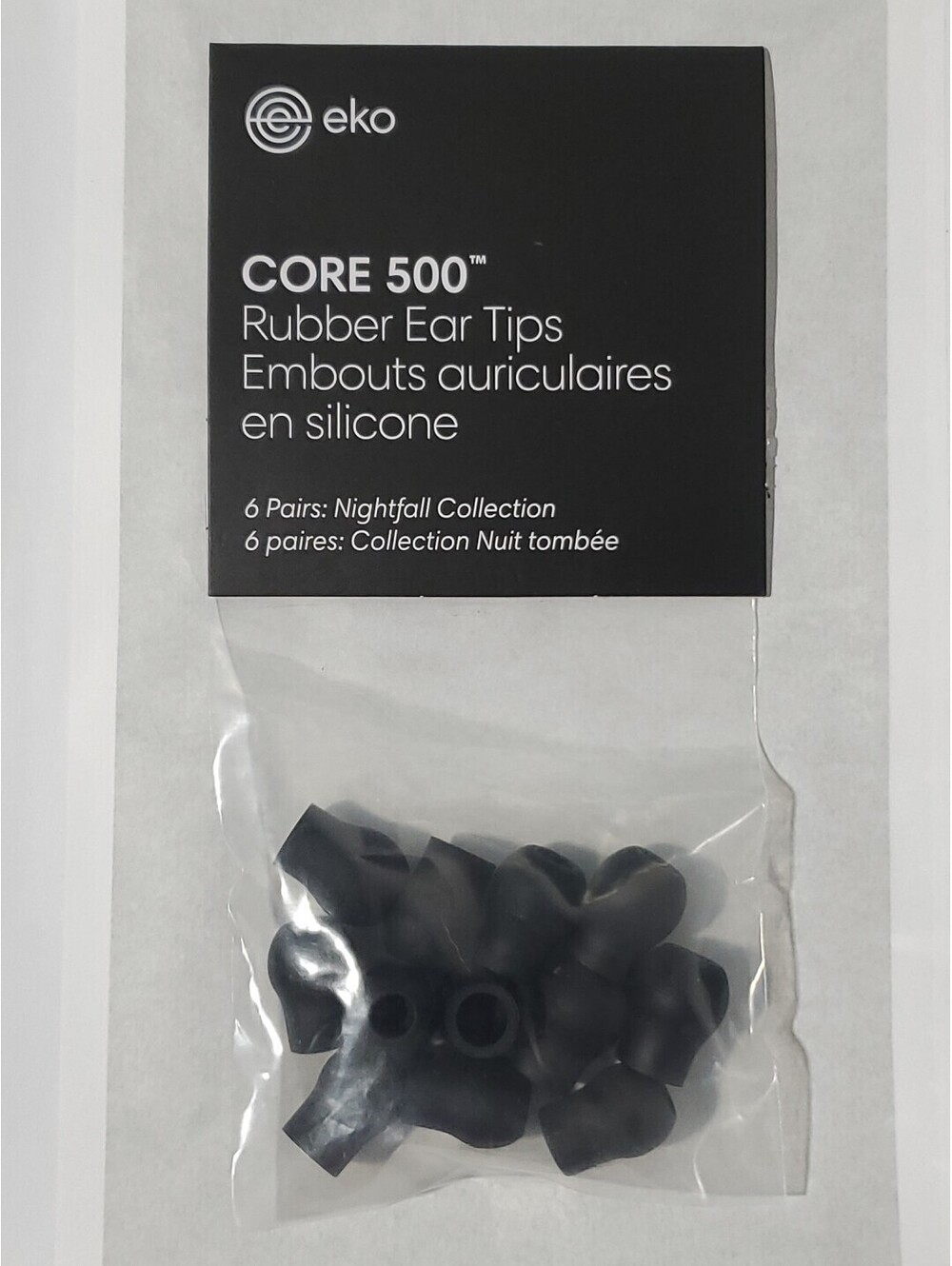 EKO Rubber Ear Tips 6 Pairs for CORE 500™ Nightfall Collection NEW Sealed